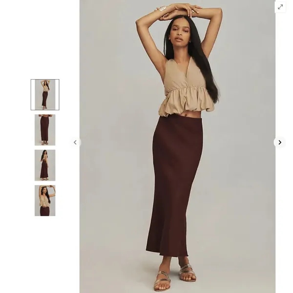 Anthropologie The Tilda Maxi Slip Skirt: Linen Edition - Image 3
