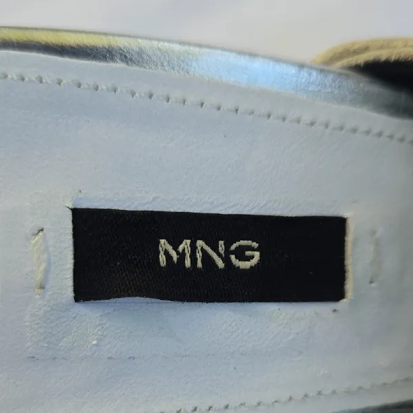 Mango Metallic Silver Mules - Image 2