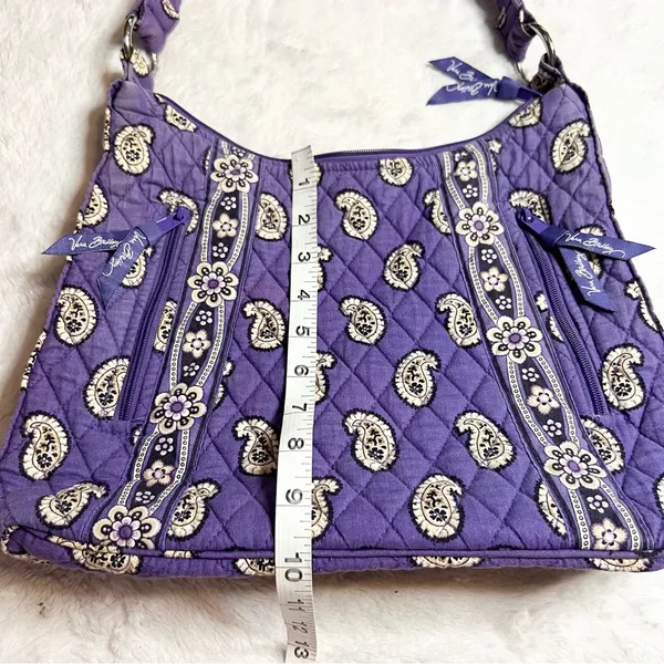 Vera Bradley Simply Violet Purple Paisley Quilted Shoulder Bag Retired Pattern - Image 6