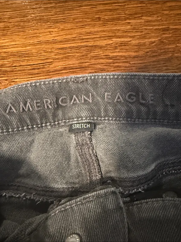 American Eagle Outfitters Gray Patterned Wide-Leg Chinos - Image 3