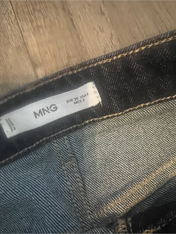 Mango new mom Classic Dark Blue Women's Straight-Leg Jeans - Image 6