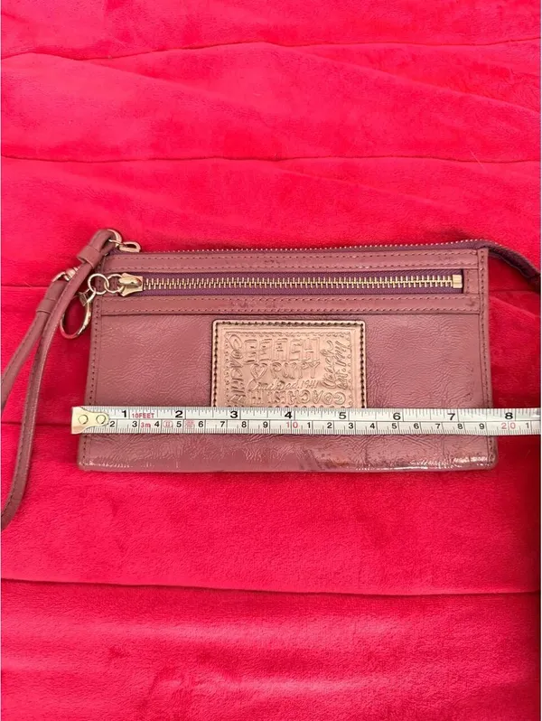 Vintage Purple Coach Poppy Wallet Wristlet - Image 5