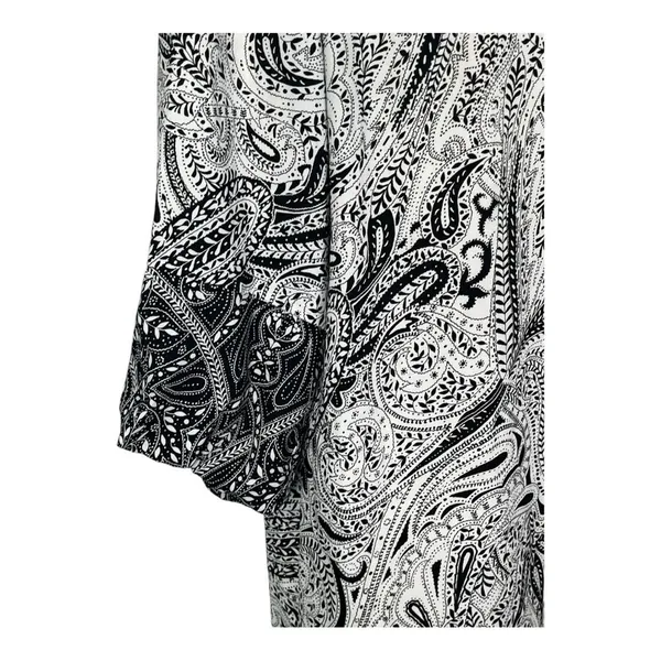 LOFT Womens Black White Paisley 3/4 Sleeve‎ Shift Dress Size Medium Classic - Image 4