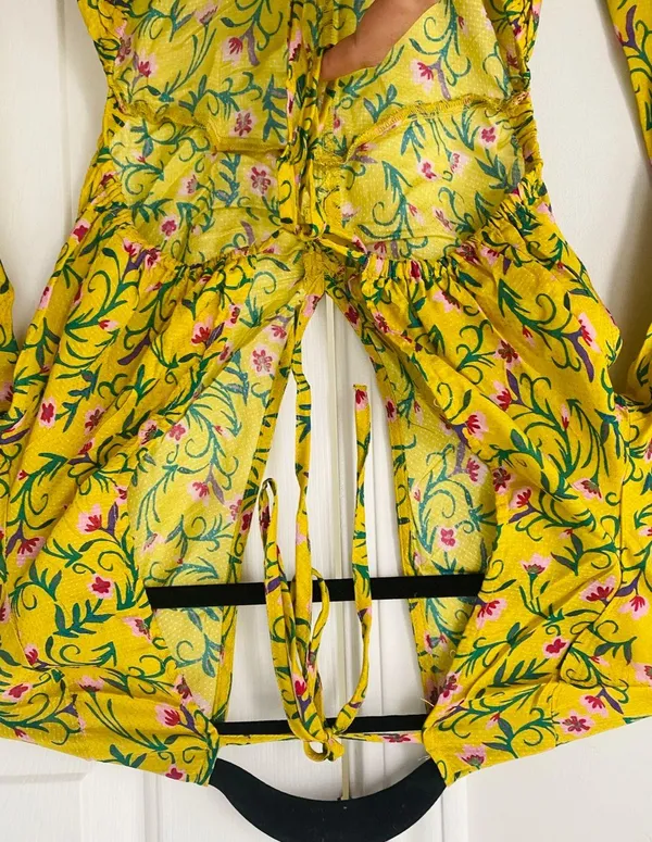 The Magnolia Floral Romper, Size XXS - Image 11
