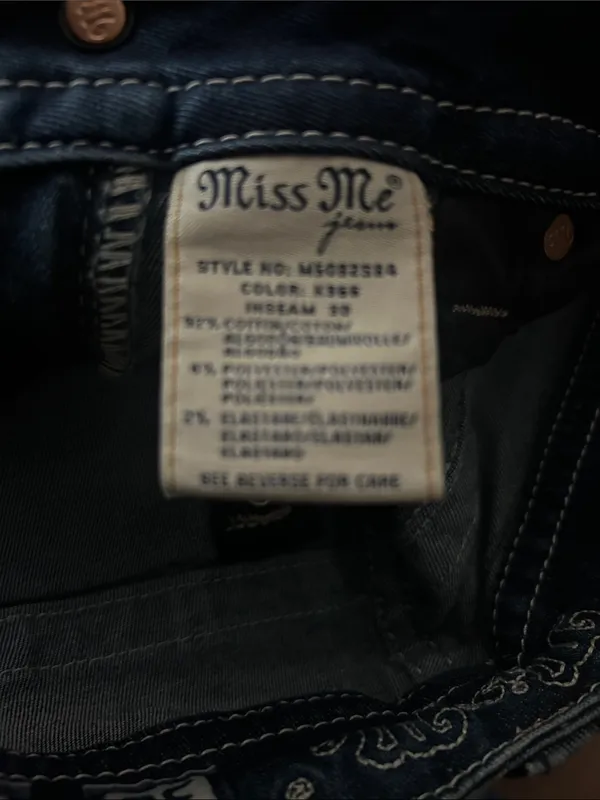 Miss Me Jeans Women's Size 30 Hailey Skinny Jeans Embellished Embroidered Bling - Image 16