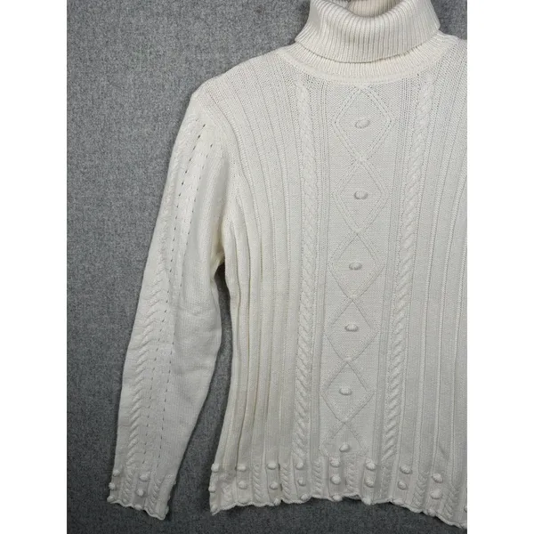 NWT RXB XL Sweater‎ Turtleneck Womens Top Cream Long Sleeve Ribbed Holiday - Image 5