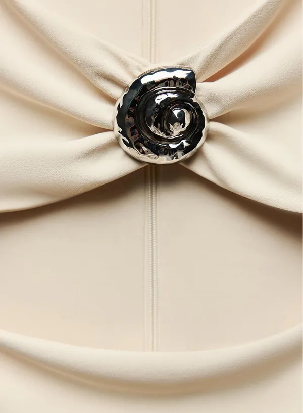 Zara maxi dress conch cutout fitted bodycon party cocktail evening - Image 9