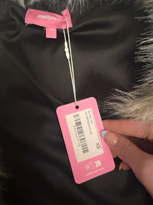 Edikted Faux Fur Coat Mob Wife - Image 2