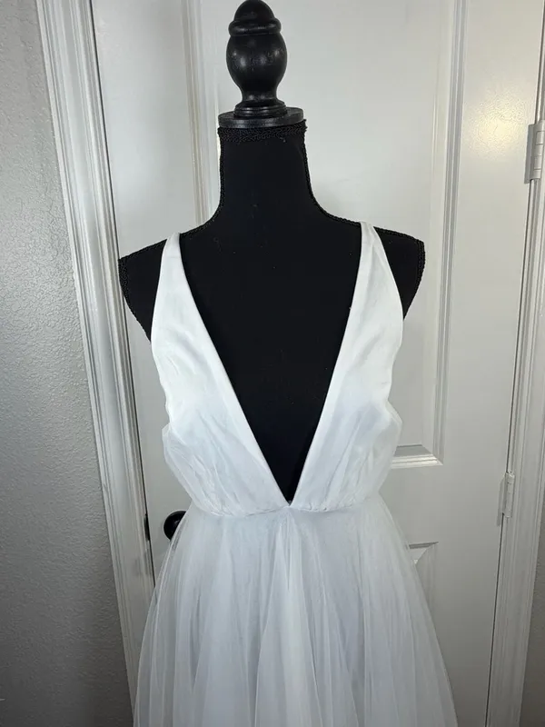 Hello Molly The Only One Maxi Dress White Tulle Size 4 - Image 3