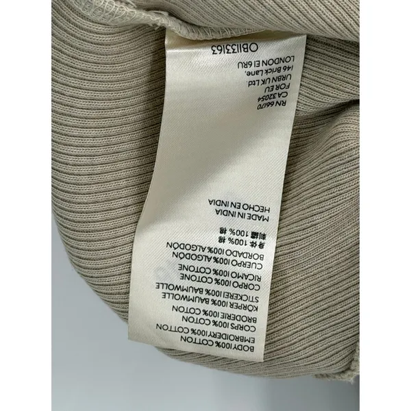 Free People L tank top Great Expectations ribbed knit embroidered cross stich - Image 8