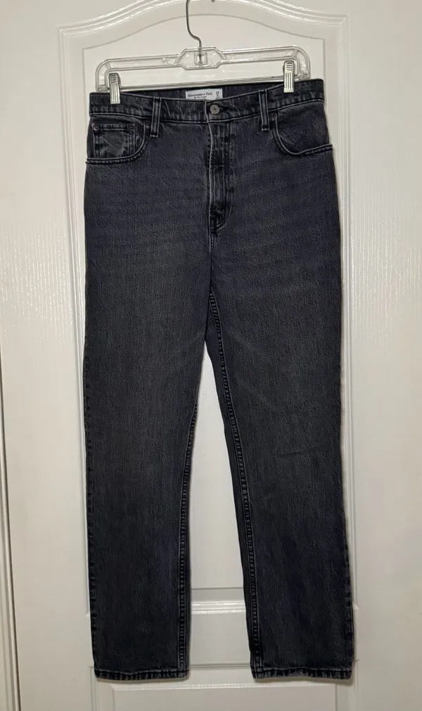 Abercrombie & Fitch 90s Straight Ultra High Rise Jeans 28 6S Washed Black - Image 2