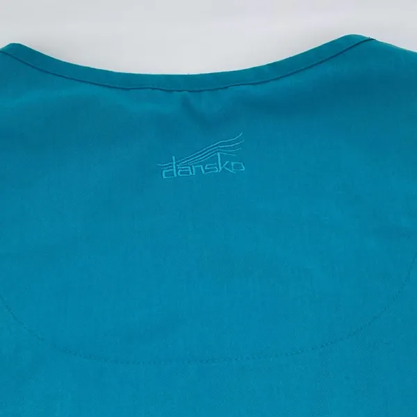 Dansko Women's Short Sleeve V-neck Button Back Nursing Scrub Top Size Medium - Image 7