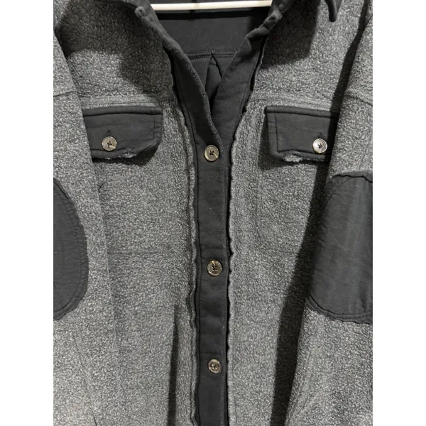 Free People Ruby Jacket Washed‎ Black Oversized Women's Size Small - Image 9