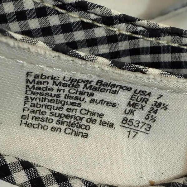 American Eagle Gingham Print Platform Wedges Shoes Women’s Size 7 Black White - Image 2