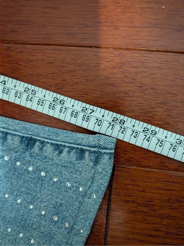 PacSun Light Blue Rhinestone Flare Jeans - Image 5