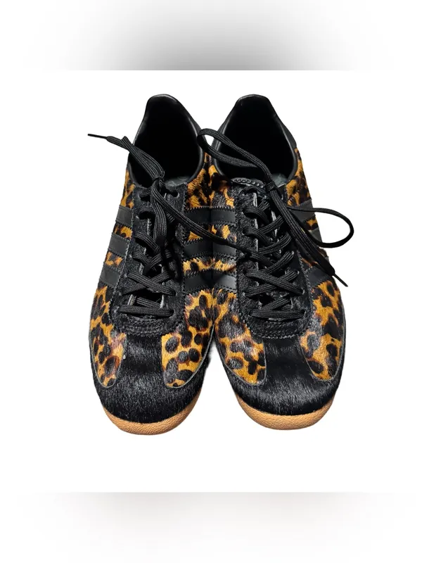 Adidas SL 72 OG Leopard Print Collegiate Green Women's 7 Fur Sneaker Low Top - Image 5