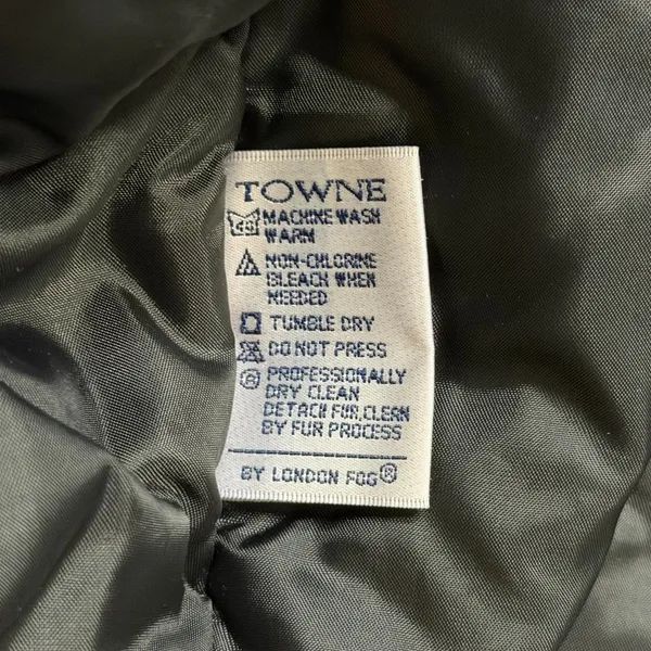 Towne by London Fog Women's Puffer Jacket Size M Black Zip Snap Coat Unisex - Image 9