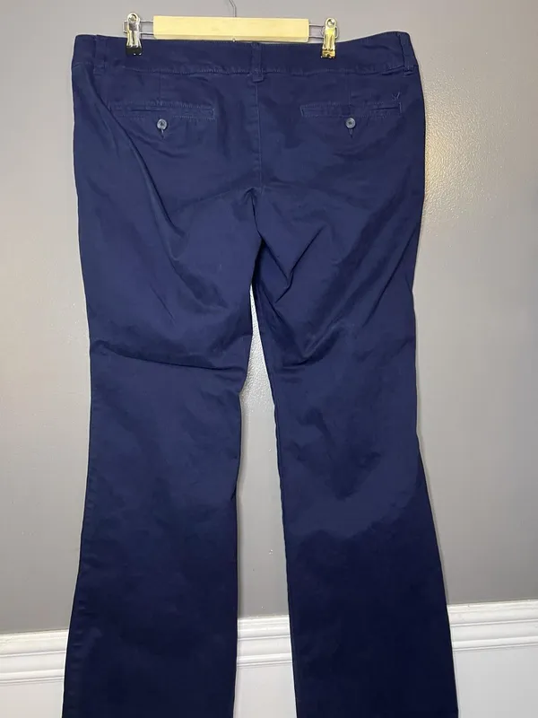 American Eagle Outfitters Pants Womens 16 Long Blue Chino Straight Leg Stretch - Image 5