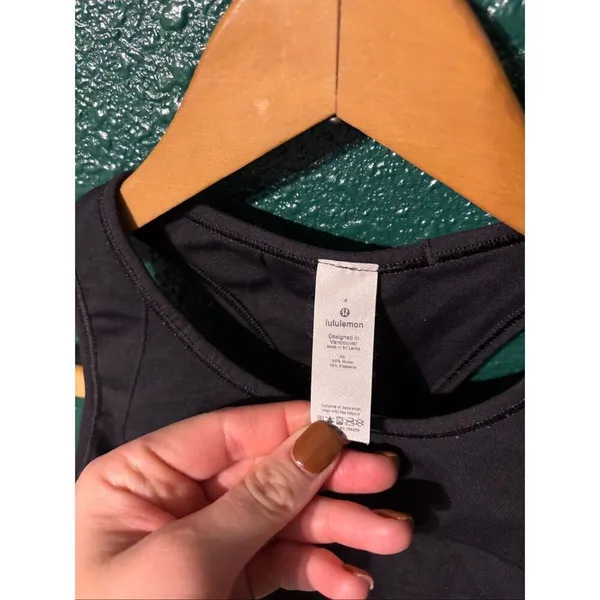 Lululemon High Neck Black Bra Size 4 - Image 2