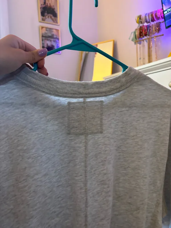 Aerie Long Sleeve Henley Top Grey - Image 4