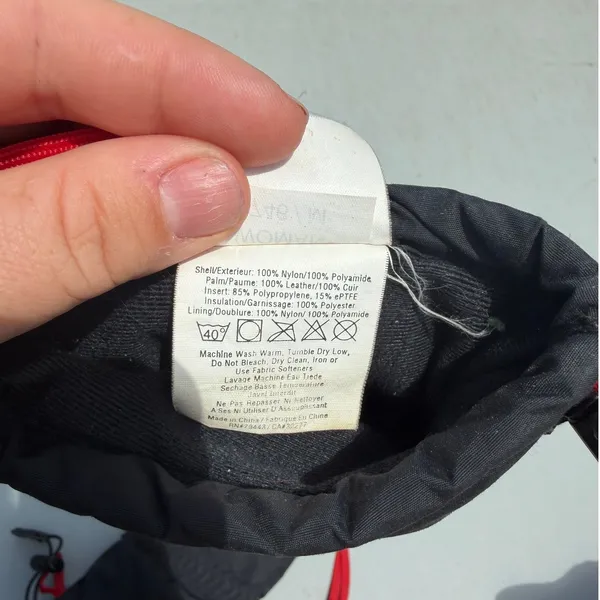 Marmot Women's Black Sz Small Nylon and Leather Ski Snow‎ Mitten Set - Image 7
