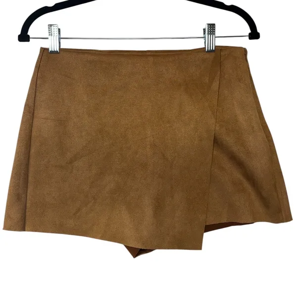 Hyfve Faux Suede Moto Jacket‎ and Skort Set Cognac Brown Sz M cowgirl festival - Image 9