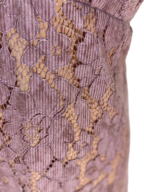 Free People Womens Dangerous Love Deep V Lace Mini Dress Purple Size 12 NEW Boho - Image 9