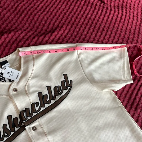 NWT Unshackled Oversized Baseball Jersey XXL White - Image 8