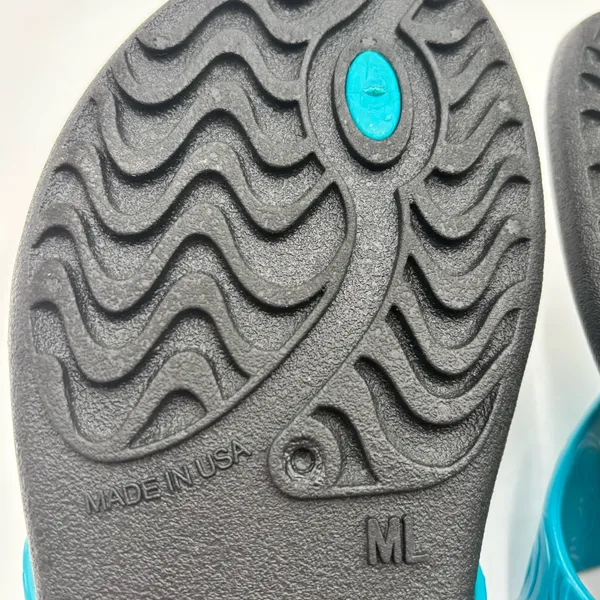 NEW Okabashi Womens ML 8/9 Flip Flop Thongs Sandal Blue Arch Support Made in USA - Image 4