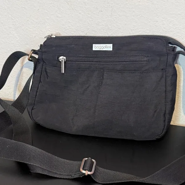 Baggallini Crossbody Bag Women Small Black Nylon Adjustable Strap Travel Pocket - Image 16