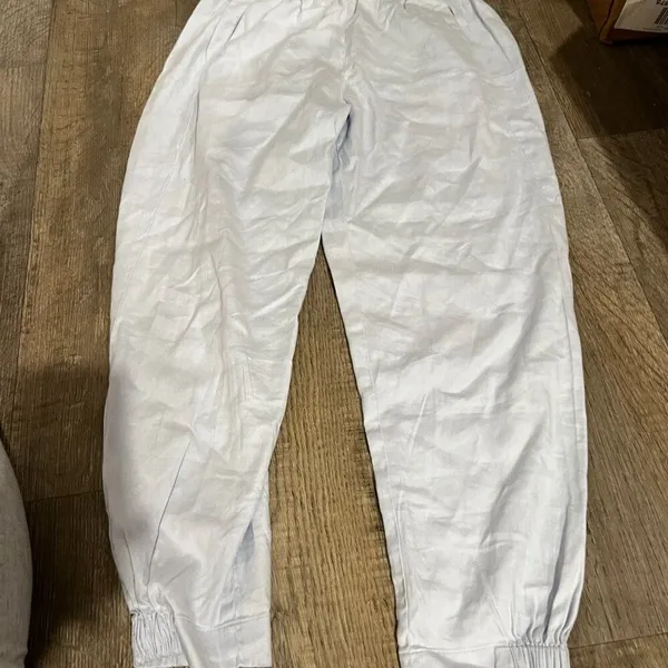 Babaton small blue‎ linen blend pants - Image 3
