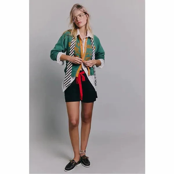 Free People Perfect Prep Trouser Shorts‎ Navy Sz.6 - Image 2