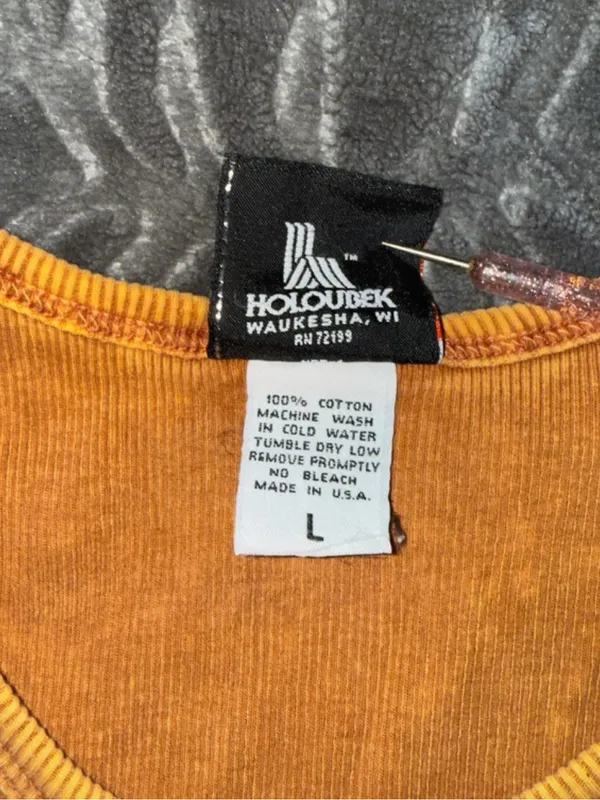 Vintage 2003 Harley-Davidson Acid Wash Flame Tank Top - Image 6