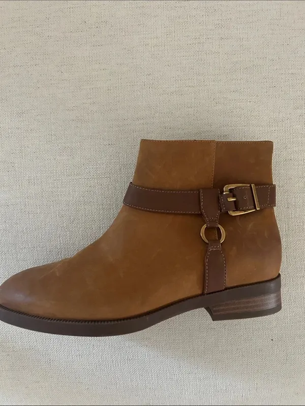 VIONIC Rhiannon Bootie Western, Cognac Oil Nubuck, Size 7.5, NWOT - Image 4
