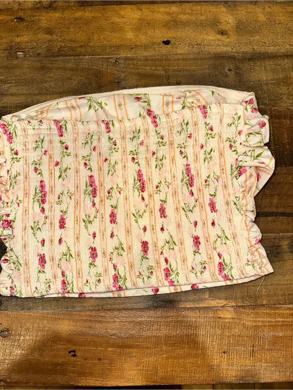 NWOT Band of the Free Shabby Chic Floral Pattern Tube Top $58 MSRP - Image 4