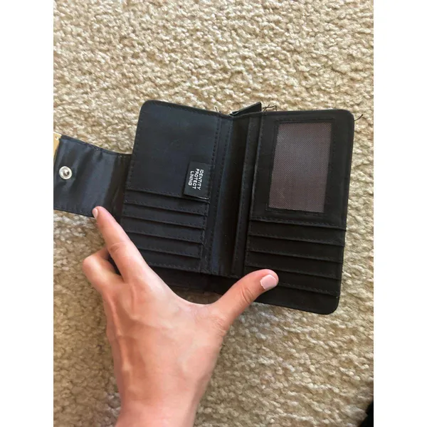 Tahari Black wallet identity protect lining EUC - Image 2
