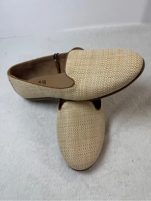 AEROSOLES Beige Woven Slip-On Loafers woven raffia - Image 4
