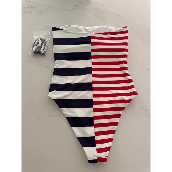 BEACH RIOT Amber One Piece Star Spangled Stripes Size XS NEW - Image 5