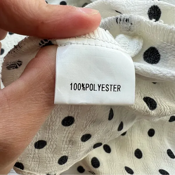 NWT Petal + Pup Tegan ruffle mini skirt polka dots size 12 white black - Image 11