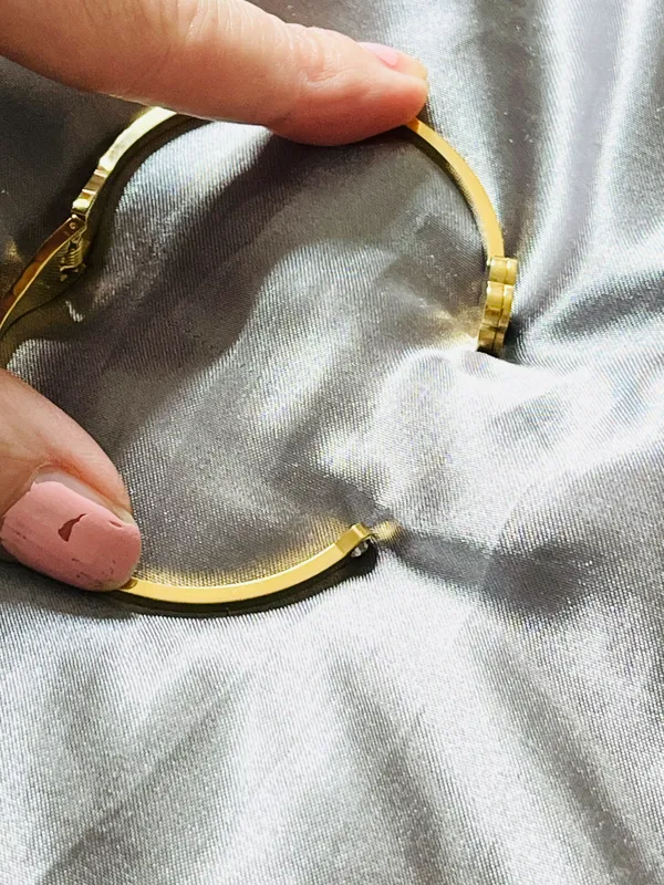 Anthropologie 18K Clover Bangle - Image 7