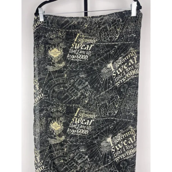 Harry‎ Potter Marauders Map Black Tan Infinity Sheer Scarf by Bioworld OS - Image 5