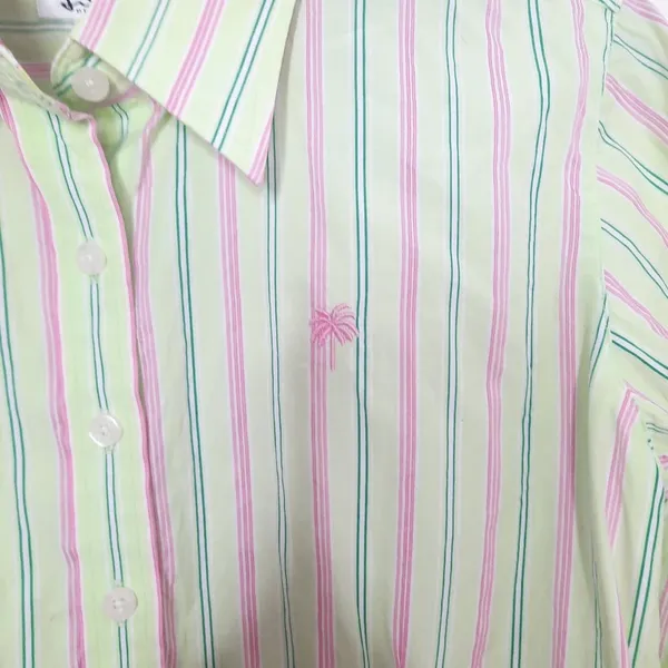 Lilly Pulitzer Vintage White Label Button Down Top Preppy Resortwear Size 4 - Image 3