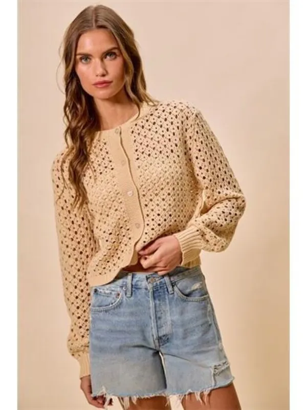 SO‎ ME Open Knitted Button Down Cardigan Sweater Top - Image 12