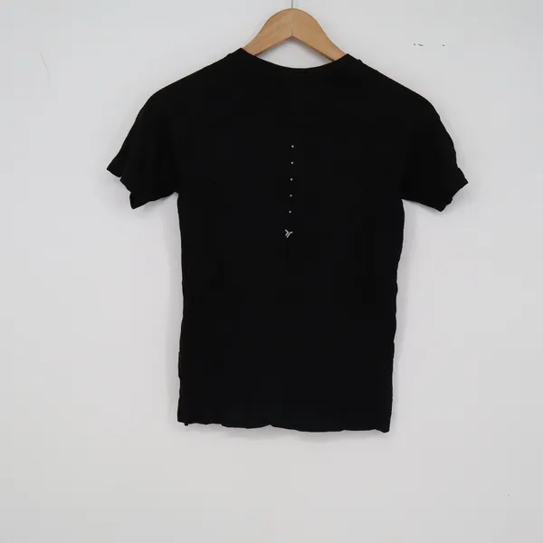 Old Navy Active T-Shirt Womens S Go-Dry Seamless Black Reflective Excellent - Image 3