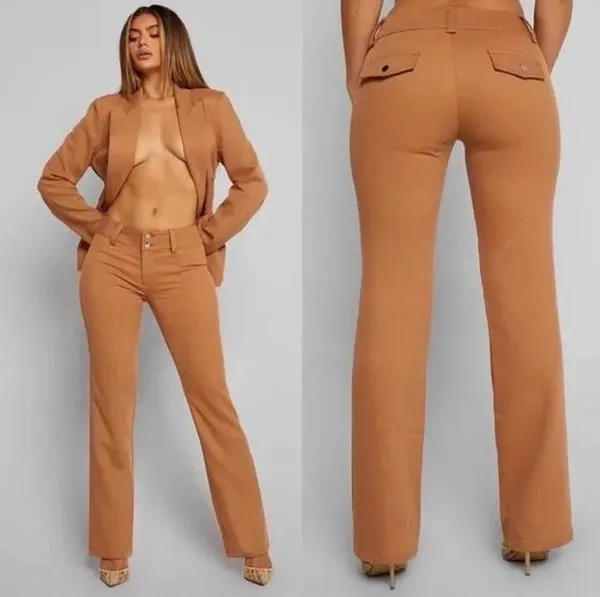 Tiger Mist Tan Twill Trouser Pants - Image 3