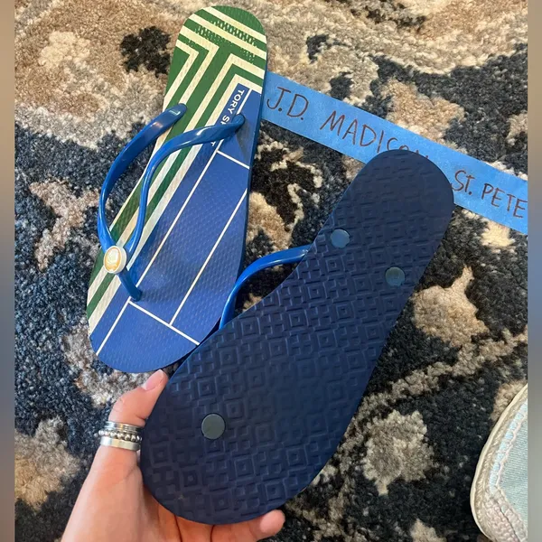 🆕 Tory Burch Tory Sport Tennis Thin Flip Flop - Image 2