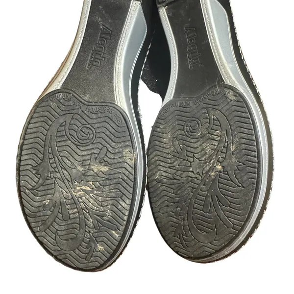 Alegria Shoes Womens Size 9 Black Glitter‎ Slide Sandals Wedge Comfort Strap 39 - Image 10