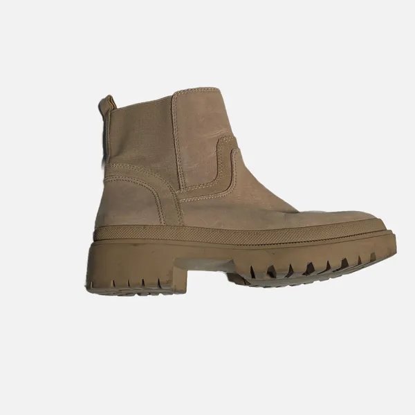Lucky Brand Women Tan Suede Lug‎ Sole Chelsea Ankle Boots Side Zip Size 9M 40 - Image 2