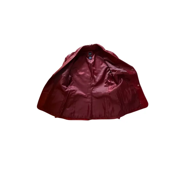 Vintage Y2K GAP Red Leather Blazer XS 100% Genuine Leather 2000 - Image 12