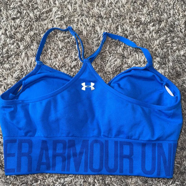 Under Armour Padded Sports Bra Blue - Image 2